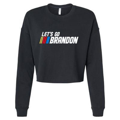 LetS Go Braden Brandon Us Flag Funny Trendy Sarcastic Cropped Pullover Crew