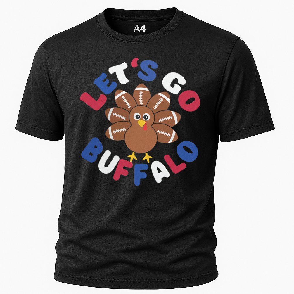 Lets Go Buffalo Turkey Football Thanksgiving Funny Funny Cooling Performance Crew T-Shirt