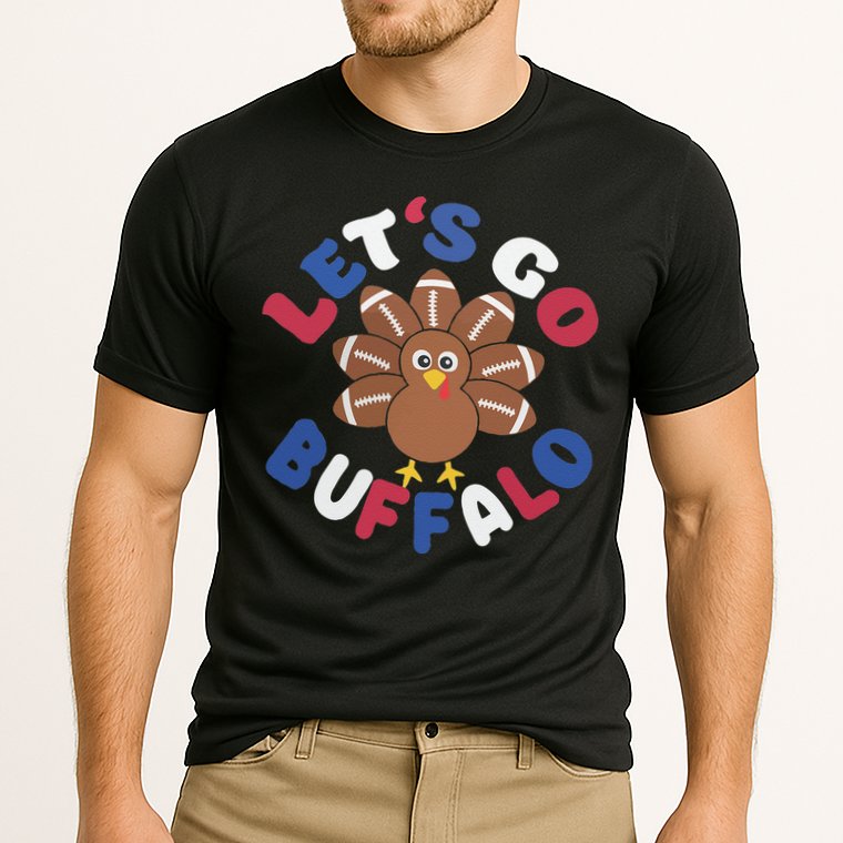 Lets Go Buffalo Turkey Football Thanksgiving Funny Funny Cooling Performance Crew T-Shirt