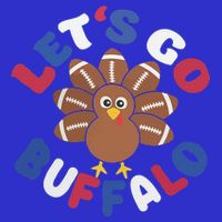 Lets Go Buffalo Turkey Football Thanksgiving Funny Funny 16 in Basic Backpack