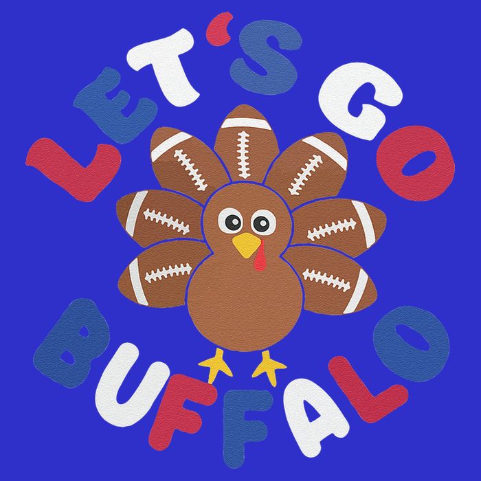 Lets Go Buffalo Turkey Football Thanksgiving Funny Funny 16 in Basic Backpack