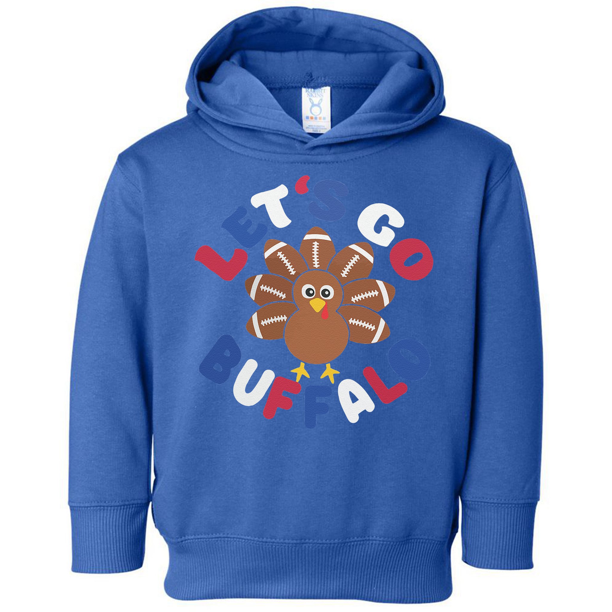 Lets Go Buffalo Turkey Football Thanksgiving Funny Funny Toddler Hoodie