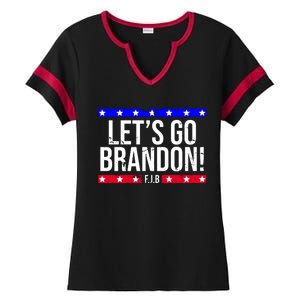 Let's Go Brandon! F.J.B F Biden FJB Ladies Halftime Notch Neck Tee