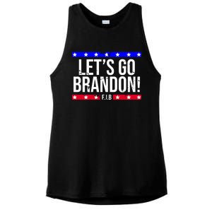 Let's Go Brandon! F.J.B F Biden FJB Ladies PosiCharge Tri-Blend Wicking Tank