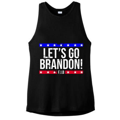 Let's Go Brandon! F.J.B F Biden FJB Ladies PosiCharge Tri-Blend Wicking Tank