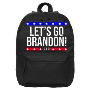 Let's Go Brandon! F.J.B F Biden FJB 16 in Basic Backpack