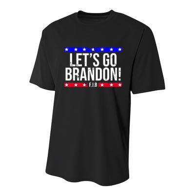 Let's Go Brandon! F.J.B F Biden FJB Youth Performance Sprint T-Shirt