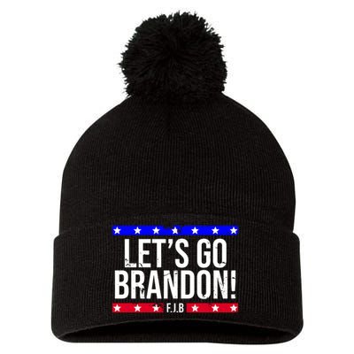 Let's Go Brandon! F.J.B F Biden FJB Pom Pom 12in Knit Beanie