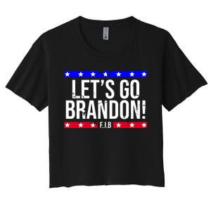 Let's Go Brandon! F.J.B F Biden FJB Women's Crop Top Tee