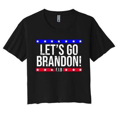 Let's Go Brandon! F.J.B F Biden FJB Women's Crop Top Tee