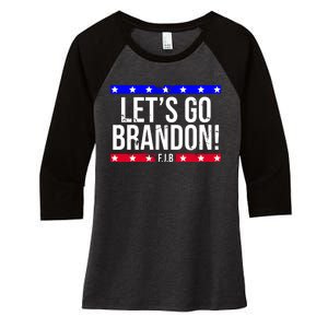 Let's Go Brandon! F.J.B F Biden FJB Women's Tri-Blend 3/4-Sleeve Raglan Shirt