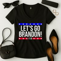 Let's Go Brandon! F.J.B F Biden FJB Women's V-Neck T-Shirt
