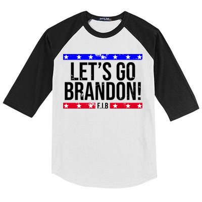 Let's Go Brandon! F.J.B F Biden FJB Kids Colorblock Raglan Jersey