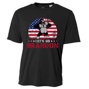 Let's Go Brandon Gorilla American Flag Cooling Performance Crew T-Shirt