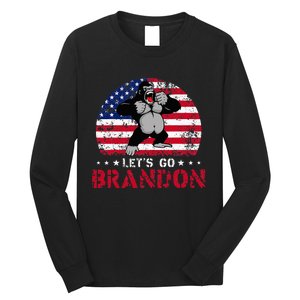 Let's Go Brandon Gorilla American Flag Long Sleeve Shirt