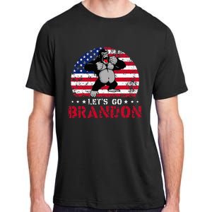 Let's Go Brandon Gorilla American Flag Adult ChromaSoft Performance T-Shirt