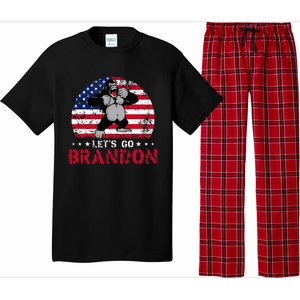 Let's Go Brandon Gorilla American Flag Pajama Set