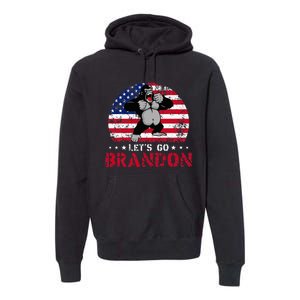 Let's Go Brandon Gorilla American Flag Premium Hoodie