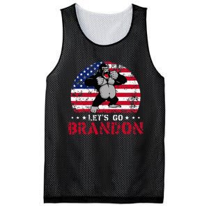 Let's Go Brandon Gorilla American Flag Mesh Reversible Basketball Jersey Tank