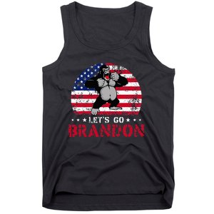 Let's Go Brandon Gorilla American Flag Tank Top