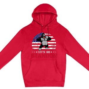 Let's Go Brandon Gorilla American Flag Premium Pullover Hoodie