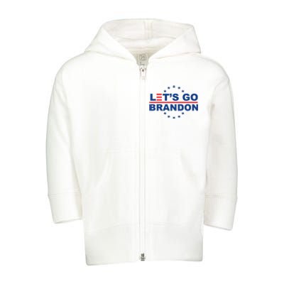 Let's Go Brandon Toddler Zip Fleece Hoodie