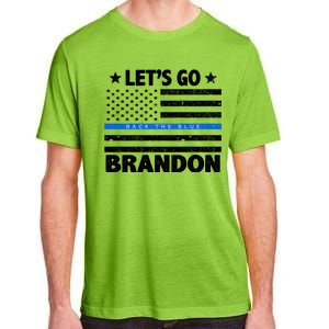 Let's Go Brandon Blue Thin Line Back The Blue FJB Chant Adult ChromaSoft Performance T-Shirt