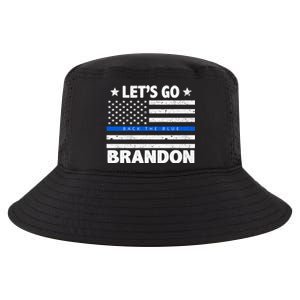 Let's Go Brandon Blue Thin Line Back The Blue FJB Chant Cool Comfort Performance Bucket Hat