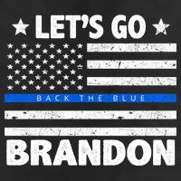 Let's Go Brandon Blue Thin Line Back The Blue FJB Chant Garment-Dyed Heavyweight T-Shirt