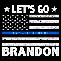 Let's Go Brandon Blue Thin Line Back The Blue FJB Chant Performance Shirt