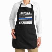 Let's Go Brandon Blue Thin Line Back The Blue FJB Chant Apron