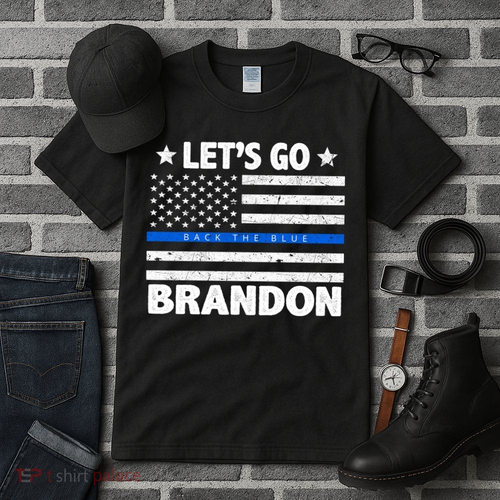 Let's Go Brandon Blue Thin Line Back The Blue FJB Chant Tall T-Shirt