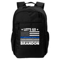 Let's Go Brandon Blue Thin Line Back The Blue FJB Chant Backpack