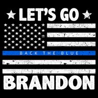 Let's Go Brandon Blue Thin Line Back The Blue FJB Chant Sustainable Bucket Hat