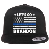 Let's Go Brandon Blue Thin Line Back The Blue FJB Chant Flatbill Hat