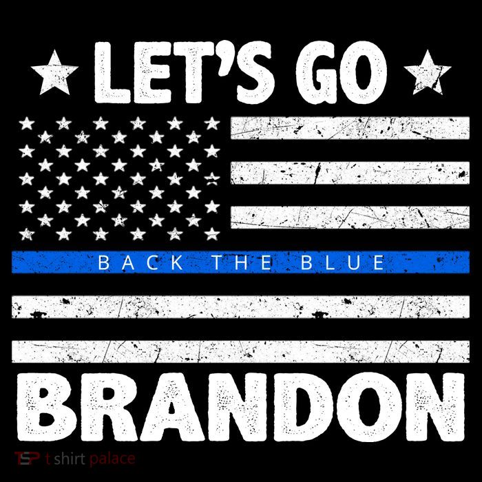 Let's Go Brandon Blue Thin Line Back The Blue FJB Chant Flatbill Hat