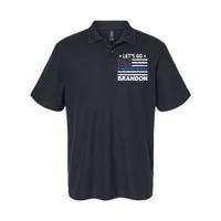 Let's Go Brandon Blue Thin Line Back The Blue FJB Chant Softstyle Adult Sport Polo