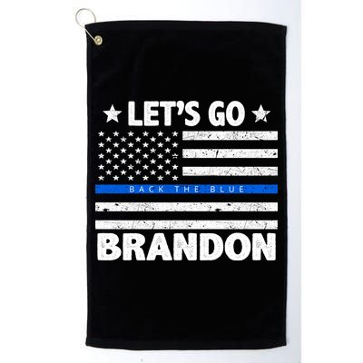 Let's Go Brandon Blue Thin Line Back The Blue FJB Chant Golf Towel