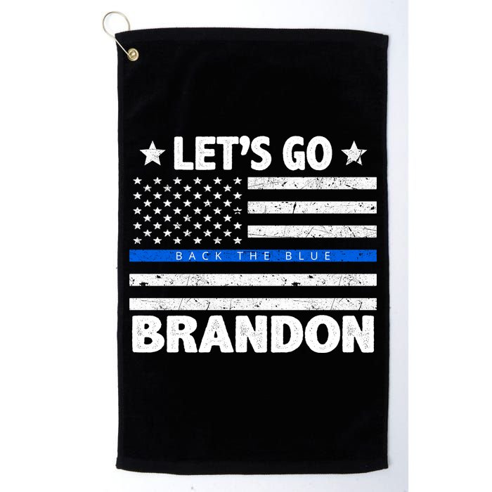 Let's Go Brandon Blue Thin Line Back The Blue FJB Chant Golf Towel
