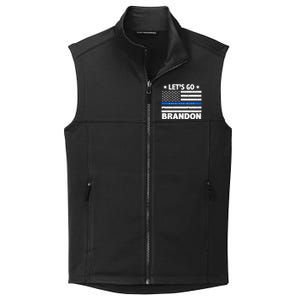 Let's Go Brandon Blue Thin Line Back The Blue FJB Chant Collective Smooth Fleece Vest