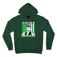 Lets Go Brandon St Patrick's Day Trump America Flag Clover Hoodie