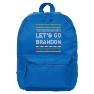 LetS Go Brandon Anti Biden Chant Trump 2024 Ugly Christmas Gift 16 in Basic Backpack