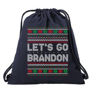 LetS Go Brandon Anti Biden Chant Trump 2024 Ugly Christmas Gift Drawstring Bag