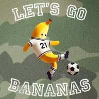 LetS Go Bananas Soccer Player With Funny Football Banana Legacy Tie Dye Trucker Hat