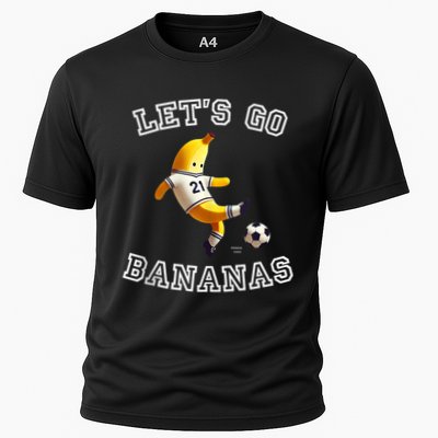 LetS Go Bananas Soccer Player With Funny Football Banana Performance Shirt