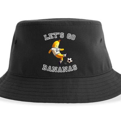 LetS Go Bananas Soccer Player With Funny Football Banana Sustainable Bucket Hat