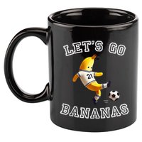 LetS Go Bananas Soccer Player With Funny Football Banana 11oz C Handle Ceramic Mug
