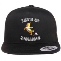 LetS Go Bananas Soccer Player With Funny Football Banana Flatbill Hat