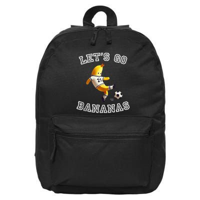 LetS Go Bananas Soccer Player With Funny Football Banana 16 in Basic Backpack