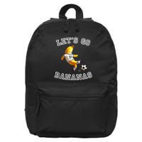 LetS Go Bananas Soccer Player With Funny Football Banana 16 in Basic Backpack